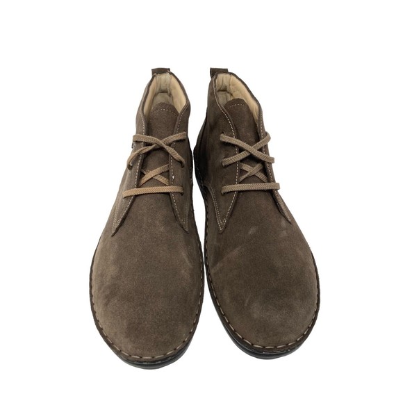 FINN COMFORT Brown Suede Leather Ankle Boots Men's Size 9.5 New - Picture 8 of 11